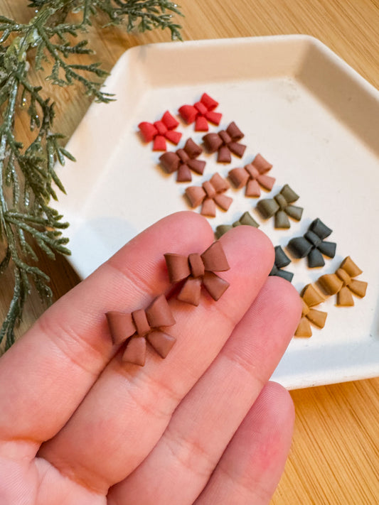 Holiday Bow Mini Studs