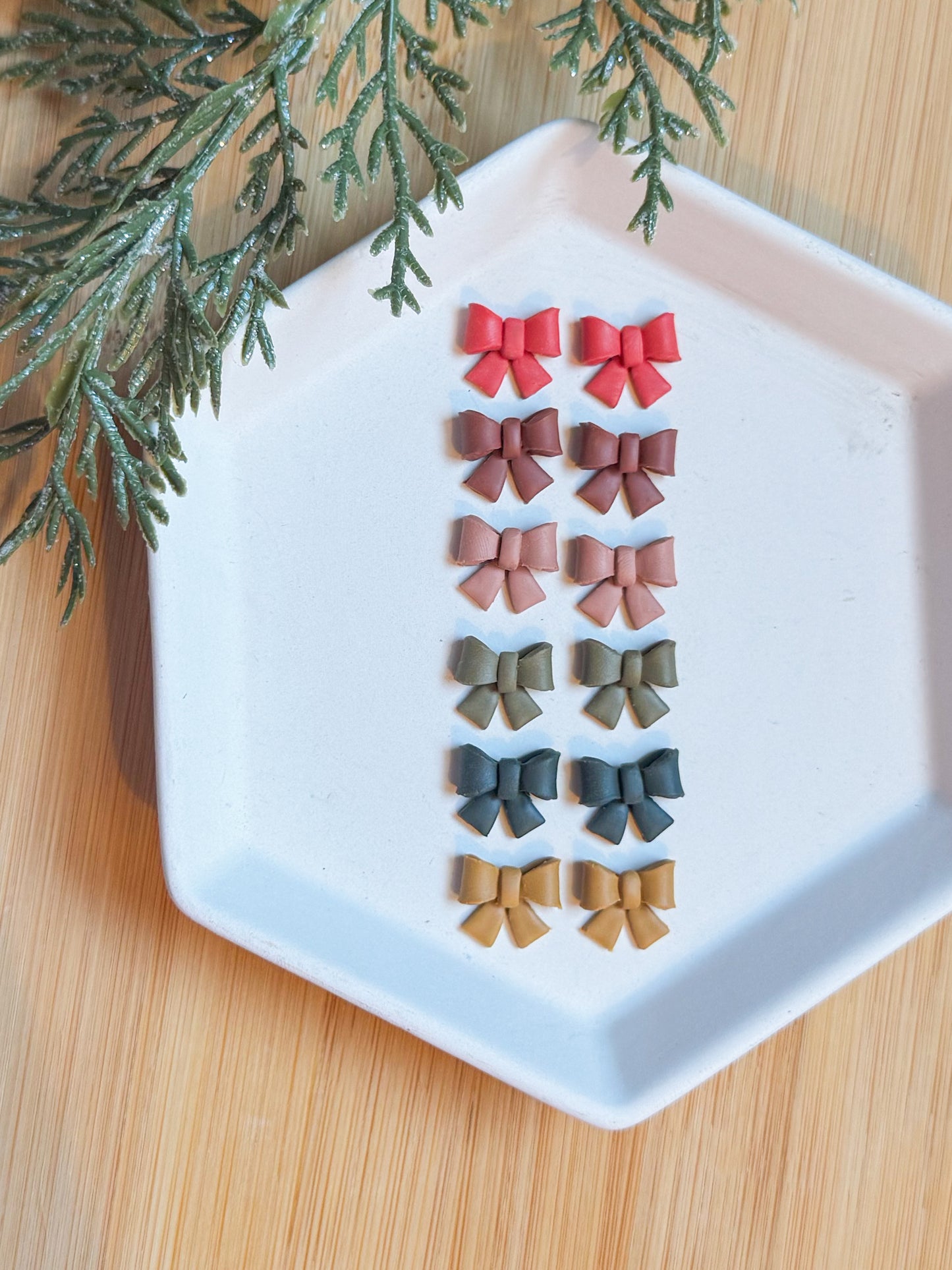 Holiday Bow Mini Studs