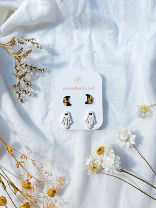 Moon + Ghostie Stud Pack