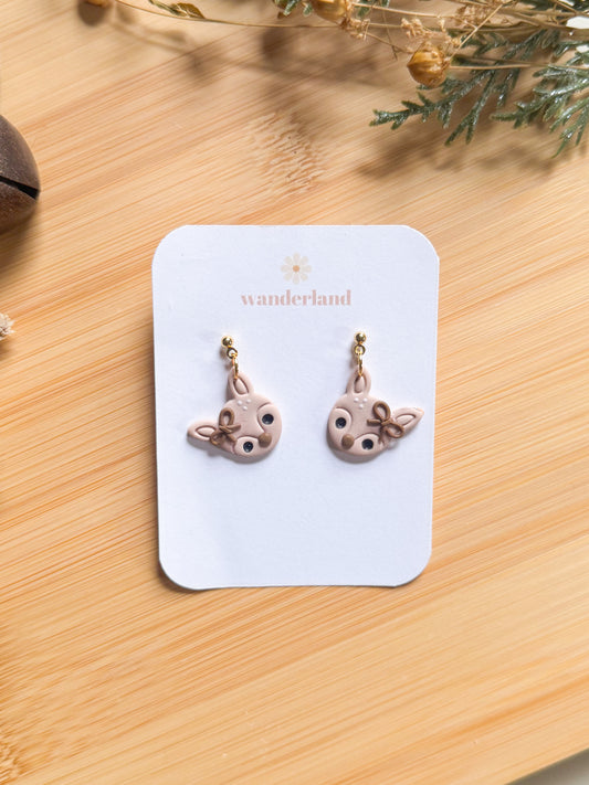 Pink Reindeer Dangles