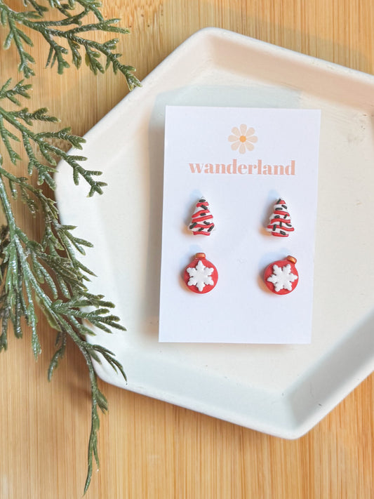 Christmas Tree Treat + Ornament Studs