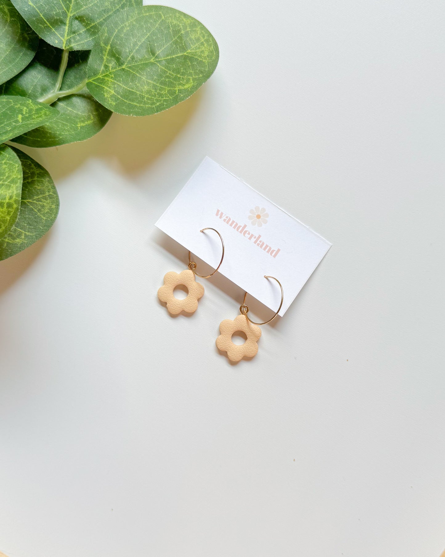 Dainty Yellow Daisy Hoops