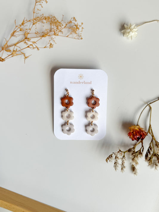 Triple Daisy Dangles
